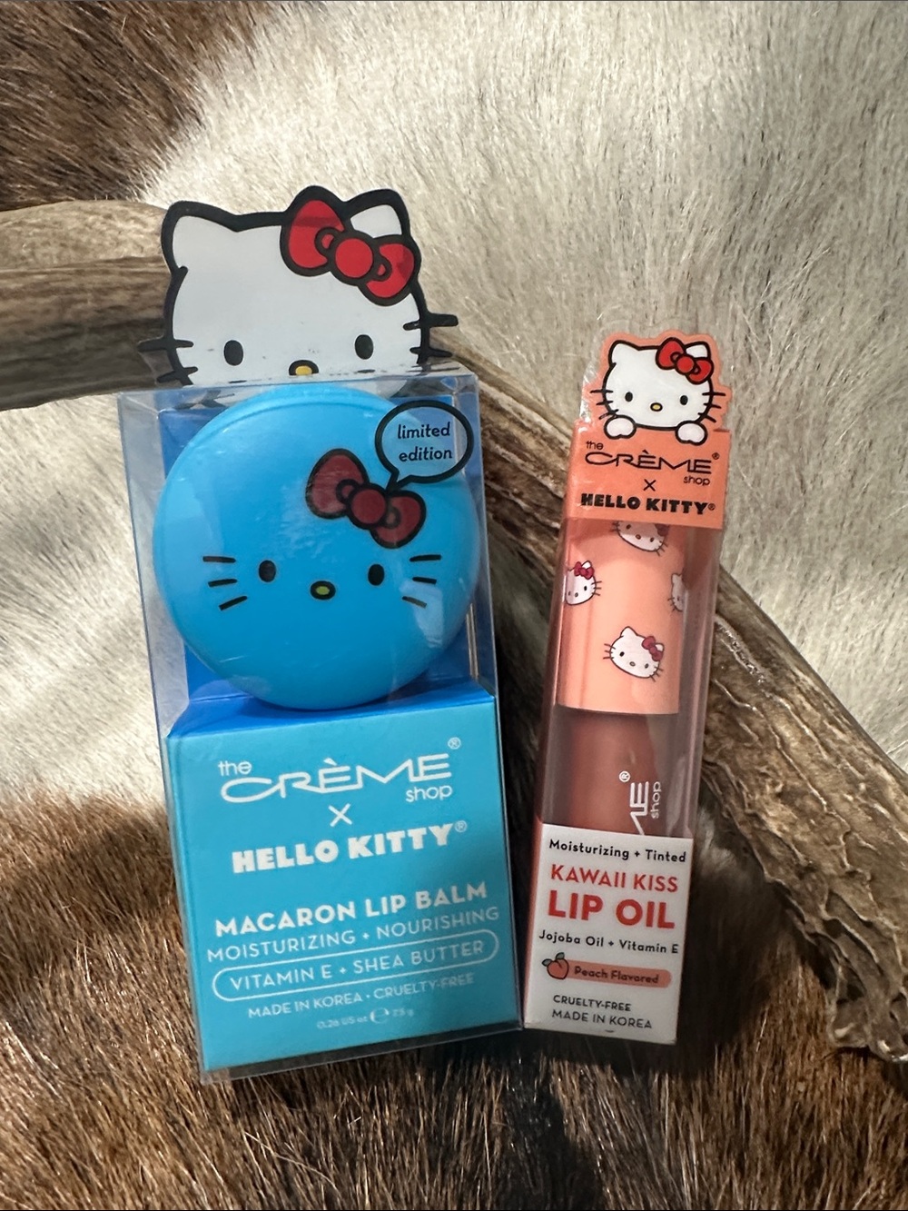 The Crème Shop Macaron Lip Balm and Kawaii Kiss Lip Oil NIB